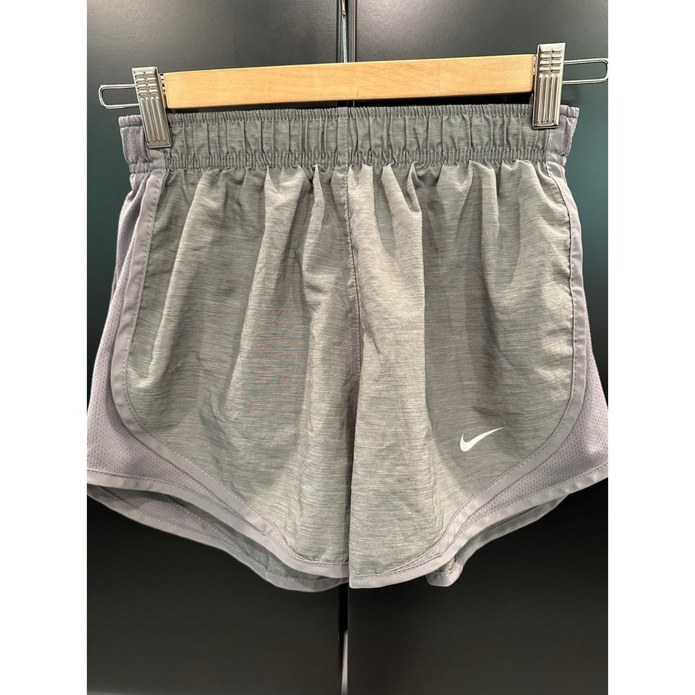 Nike Dri-FIT Tempo Running Shorts Womens XS Gray Heathered Mesh Athletic‎